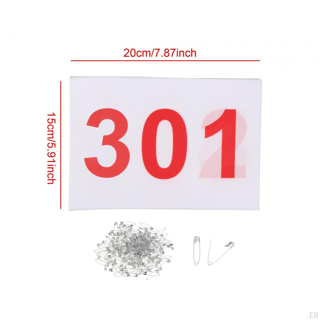 100 Pack Lightweight Numbered Race Bibs for Sports, Reliable Athletes,