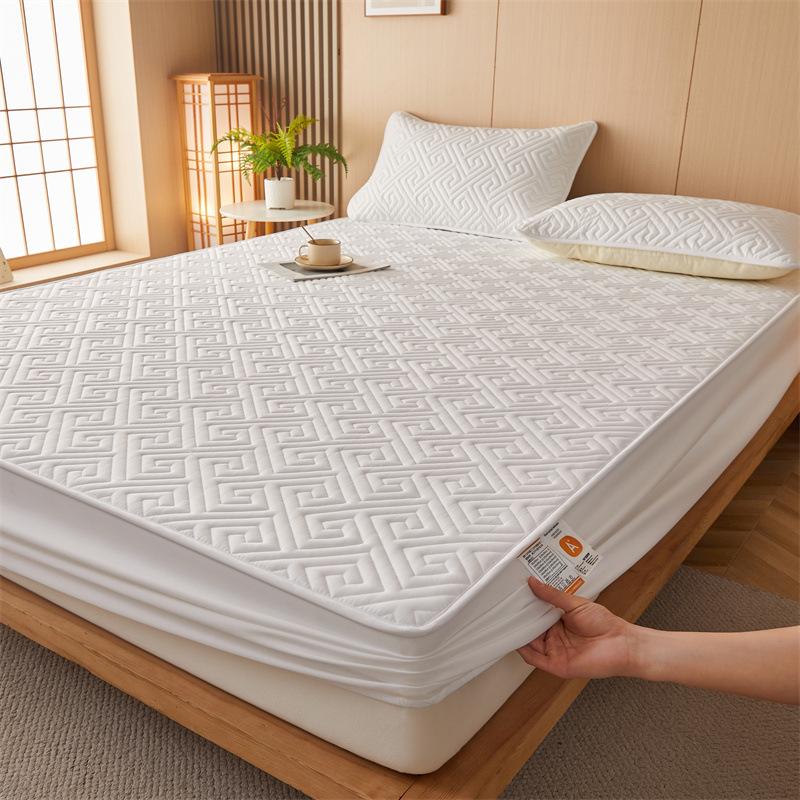 

Хлопковый Водонепроницаемый Стеганый Наматрасник Защита Матраса Пылезащитный Чехол Одинарная Простыня Для Защиты Матраса 150*200cm