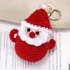 2026 Christmas Crochet Santa Claus Keychain Pendant Bag Charm Cute Handmade Knitted Ornament Christmas Gift
