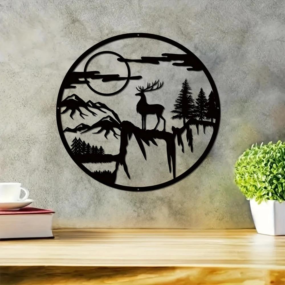 Deer Metal Cabin Sign Outdoor Hunting Theme Ideal Gift for Deer Hunters Rustic Cabin & Hunting Decor Perfect Father's Day Gift