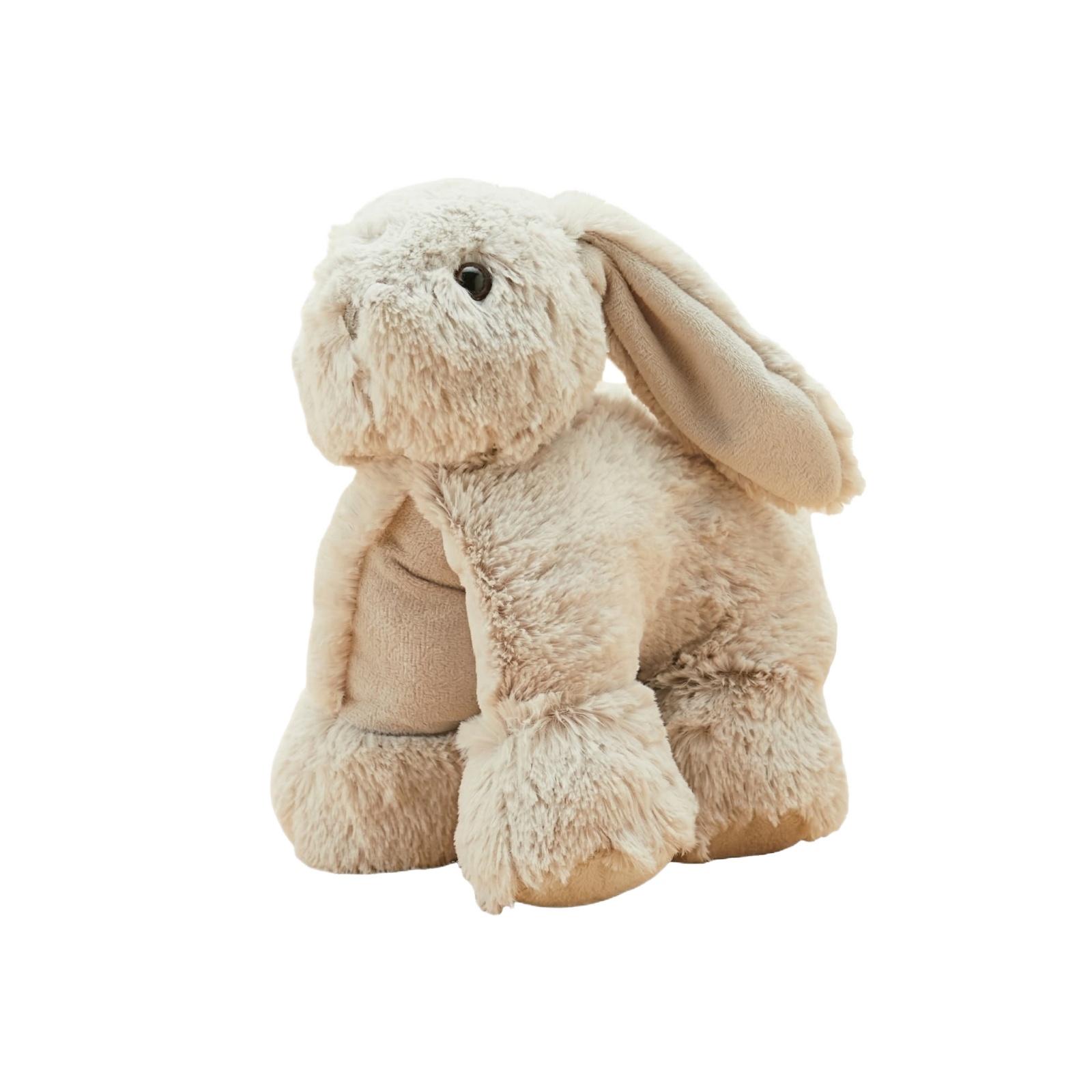 Бежево-серая плюшевая кукла для детей