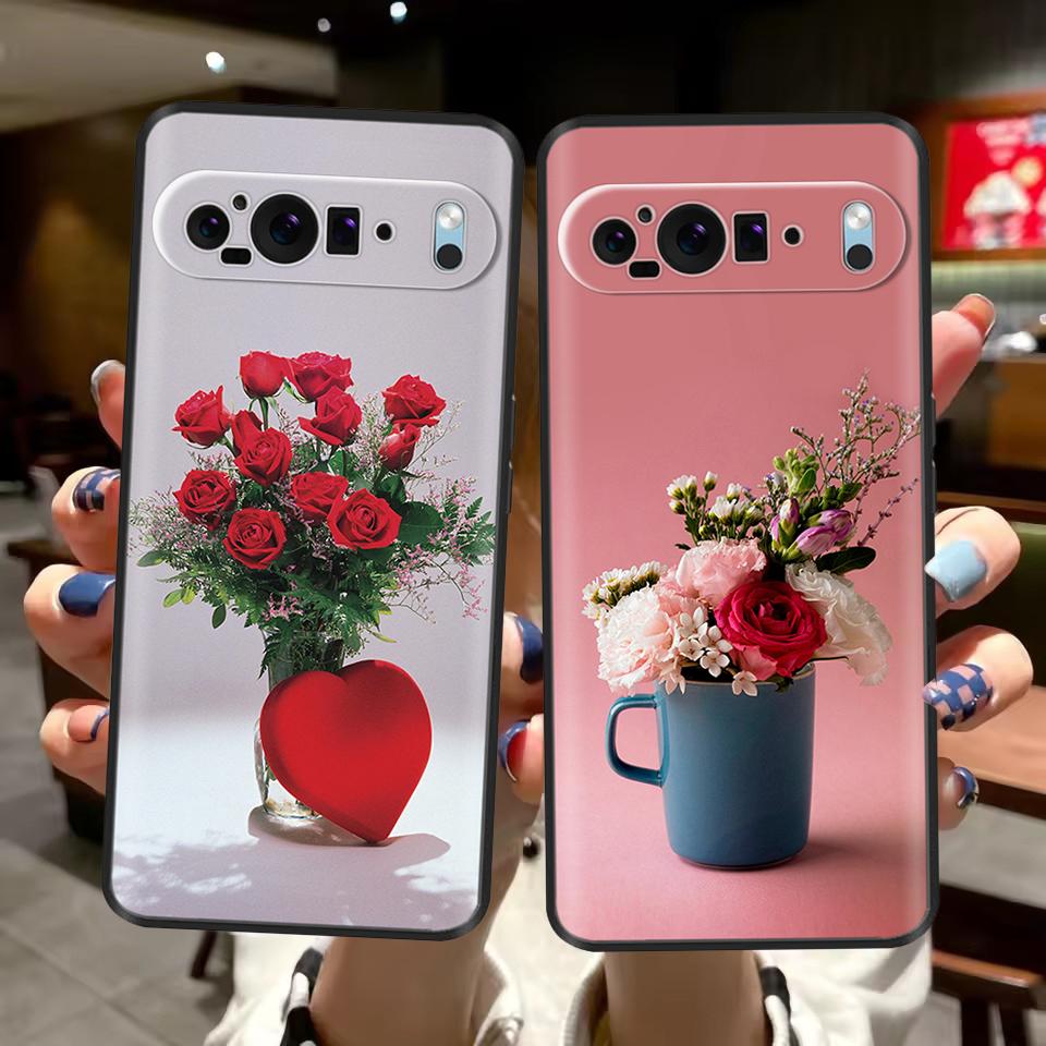 Phone Case For Google Pixel 10 Pro XL Soft Silicone TPU Painted Back Cover for Google Pixel10 Pro XL Black Shockproof Protector