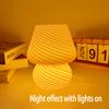 Italian Designer Glass Desk Lamp Glass Table Bedside Lamps Vintage Striped Small Mushroom Led Night Light Home Decor Desk Lamp
