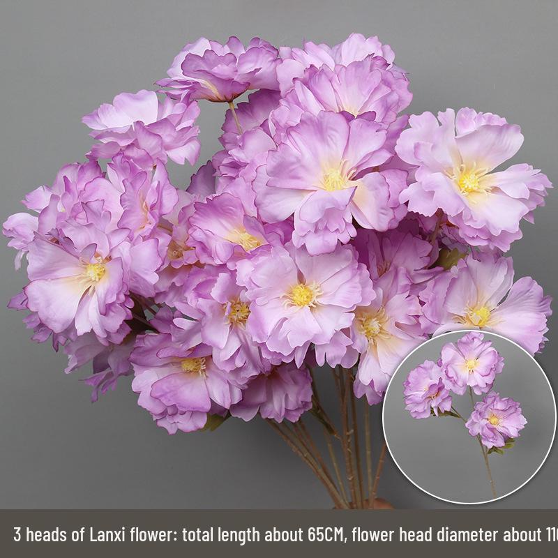 10-Piece Purple Floral Artificial Flower Set for Wedding and Aisle Decor