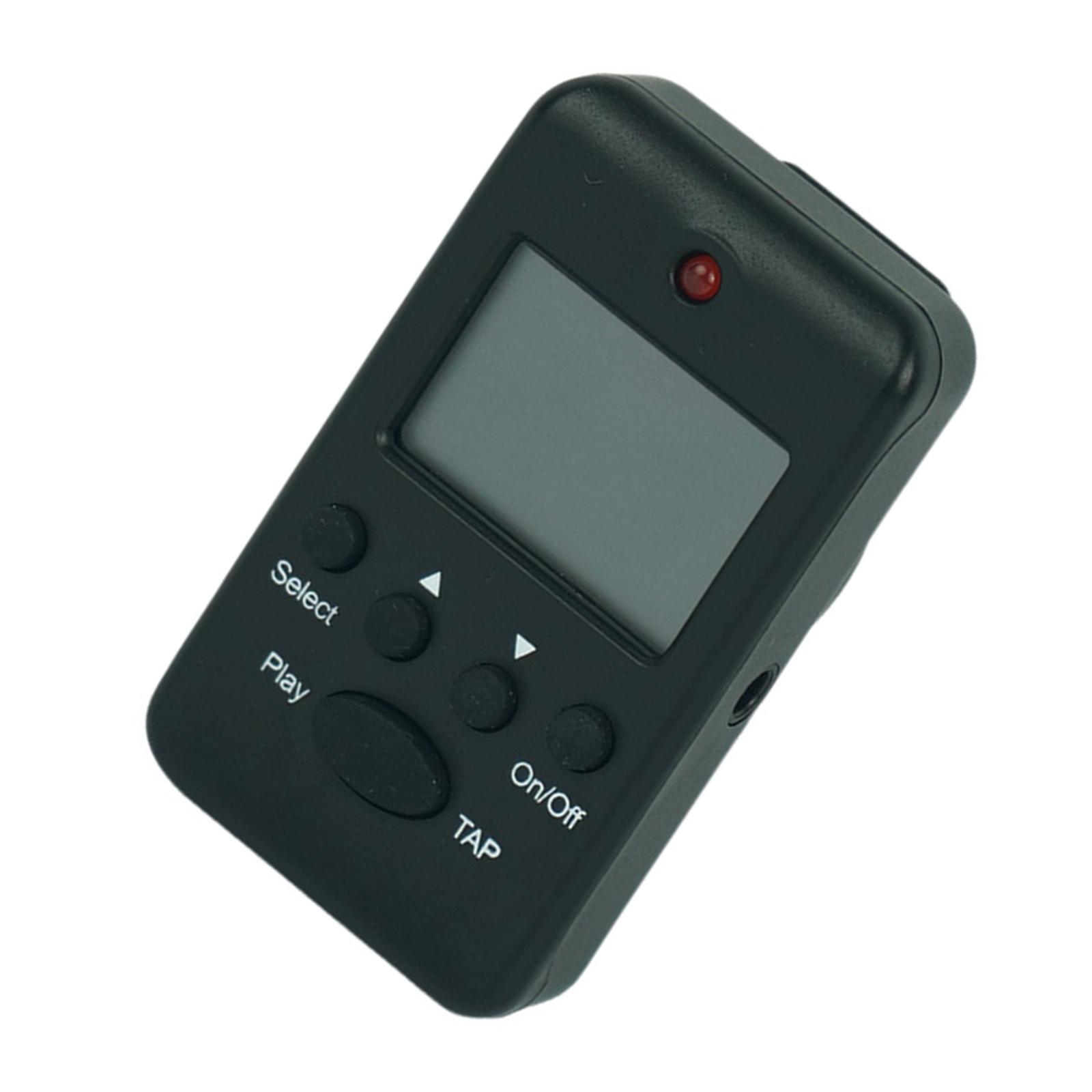 

Mini Metronome Digital Metronome Clip On Beat Tempo Metronome Adjustable Volume Control Multifunctional Music Accessory чёрный