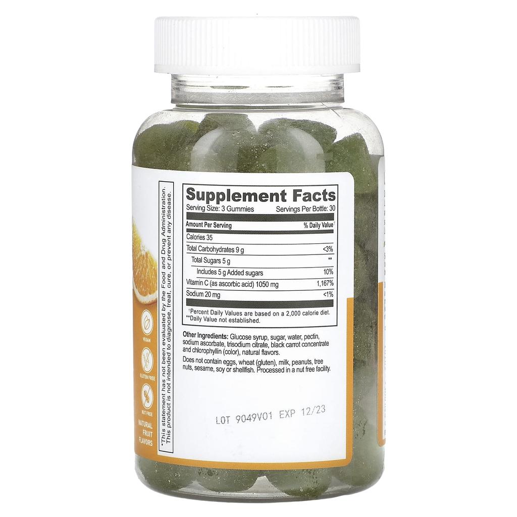 Lifeable Maximum Strength Vitamin C Gummies, Natural Fruit Flavor, 1,050mg, 90 Gummies (350mg Per Gummy)