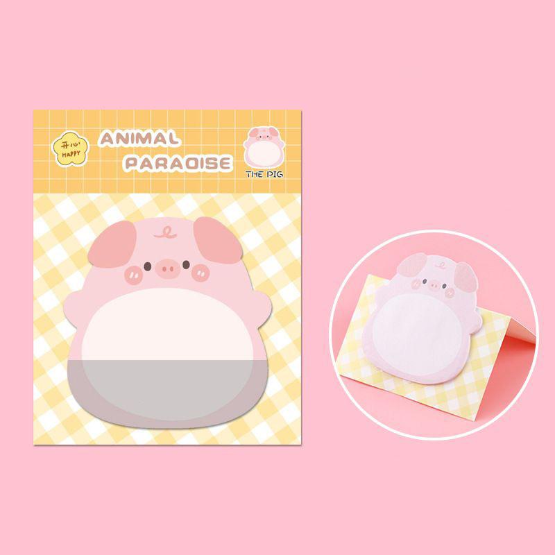1 Piece Adhesive Kawaii Cartoon Animals Sticky Notes Notepad Memo Pad Office School Supplies Stationery Sticker