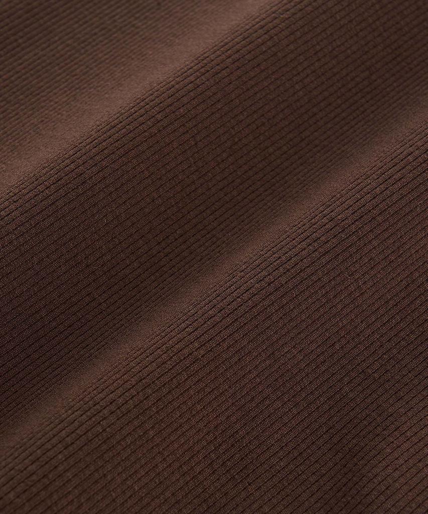 Obeleu Foldable Ribbed Pants - Brown