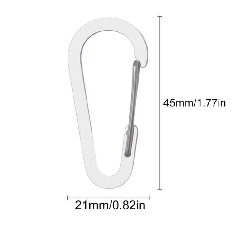 10Pcs Carabiner Clip Stainless Steels Keyring Clip Snap Hook Small Carabiner Clip for Key, Backpacks, Camping, Outdoor
