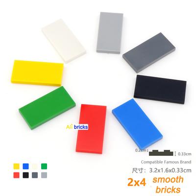 100 Stück DIY Bausteine Figuren Steine Glatt 2x4 Pädagogisch Kreativ Größe Kompatibel Mit 87079 Plastikspielzeug für Kinder