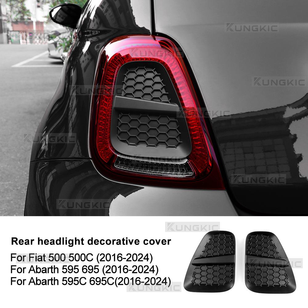 ABS Car Rear Tail Light Sticker For Abarth 595 695 595C 695C Fiat 500 500C 2016 2017 2018 2019 2020 2025 2025 2025 2025 1Pair