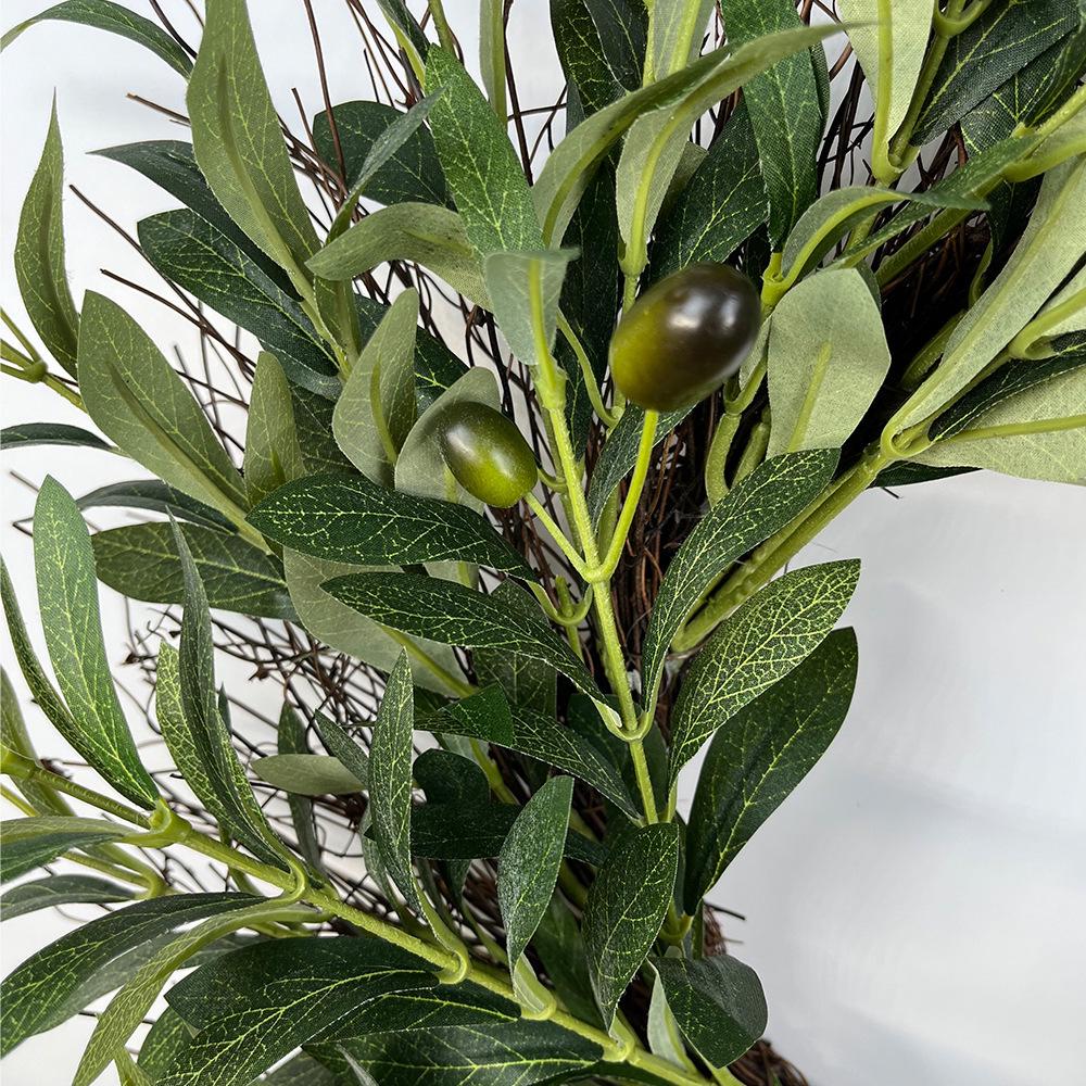 Olive Fruit Wreath Door Decoration - Handmade Artificial Flowers for Home Wall Hanging