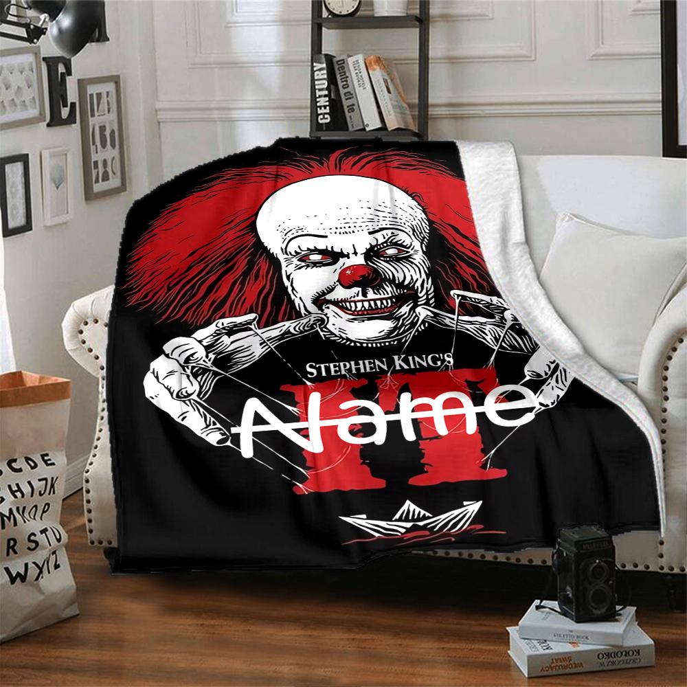 Individuell bedruckte Halloween-Horror-Themen-Decke - Perfekt für Sofa, Bett, Reisen & Outdoor | Maschinenwaschbar, Gemütlich & Langlebig.