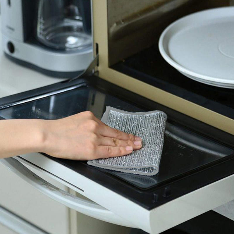 3 STÜCK Verdickte Reinigungstücher - Edelstahl-Küchenlappen zur Entfernung von Ölflecken Langlebig Waschbar Wiederverwendbar