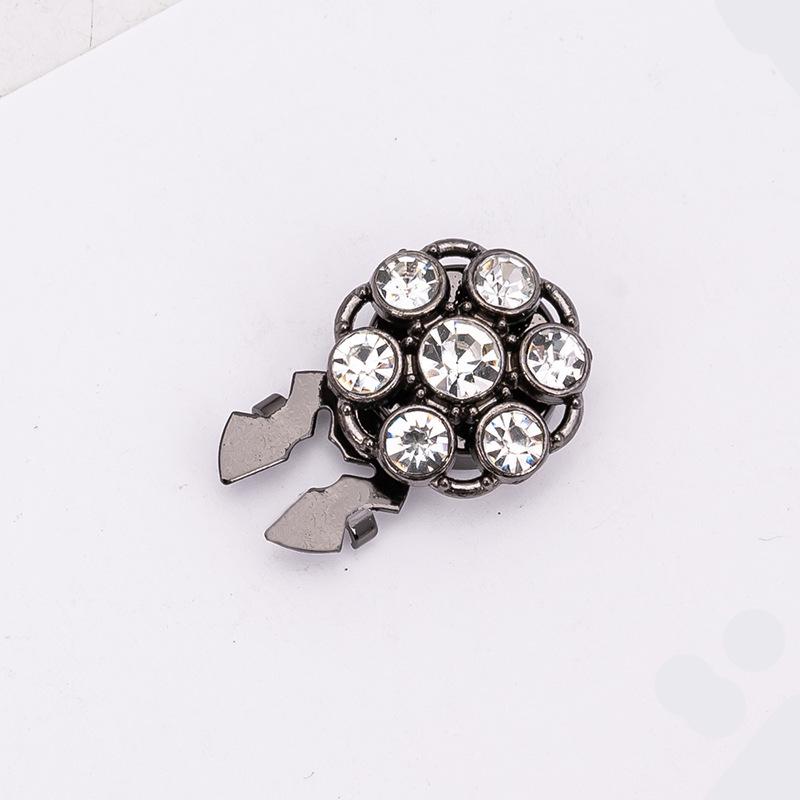 Botões de Punho e Botões de Colarinho Decorativos com Strass Coloridos