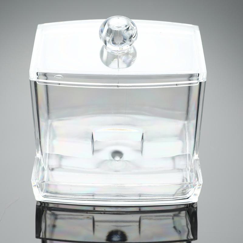 Acrylic Cotton Swabs Storage Holder Box Portable Transparent Makeup Cotton Pad