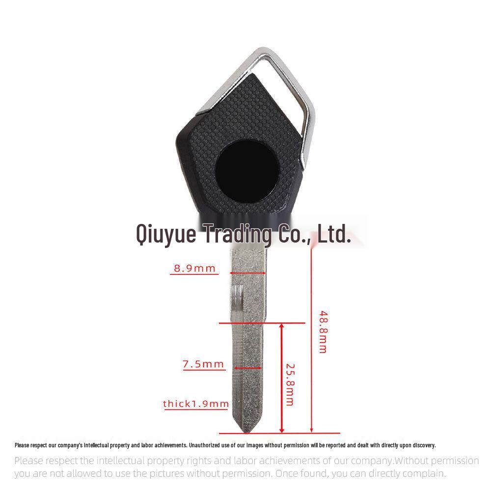 Motorcycle Key Blank/Handle for Kawasaki H2, H2R, Z800, Z900, Z1000, ZX-6R, ZX-10R.
