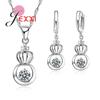 Original Design Fashion Brand Jewelry Set For Lady 925 Sterling Silver Color Color CZ Pendant Necklace Earrings Sets For Women