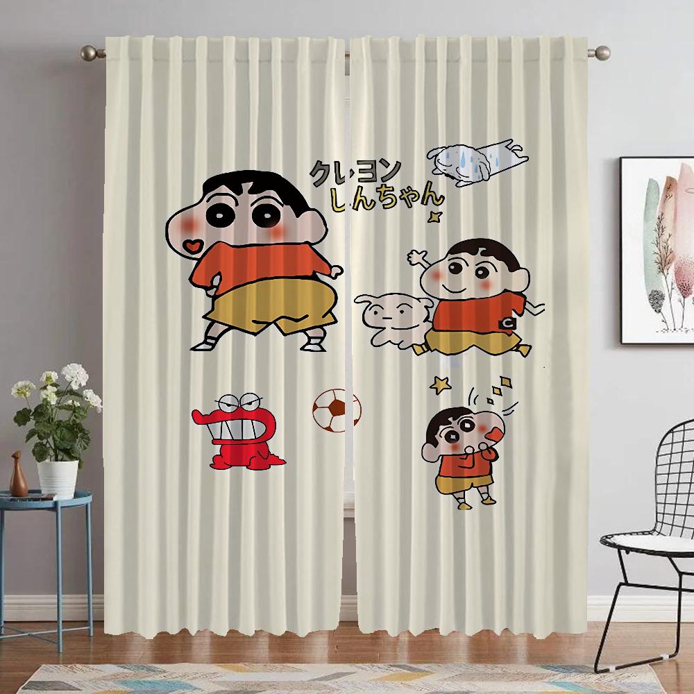 

S-Shin-chan кухонные шторы для гостиной затемняющие шторы для комнаты 2 панели Хэллоуин украшения перегородки жалюзи элегантные W60xH90cmx2pcs-CL