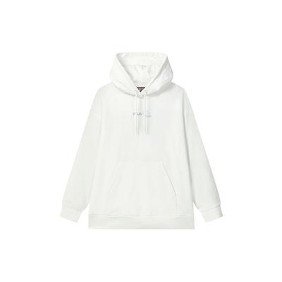 Classic Loose Kangaroo Pocket Casual Letter Hoodie Long Sleeve Sweatshirt Women Hoodies White F11W249215F-WT