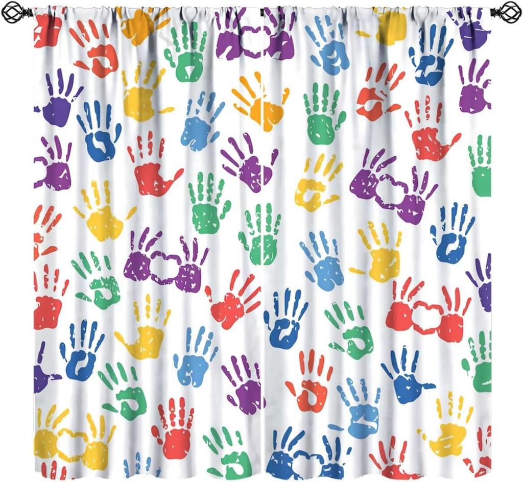 Fun Math Blackout Curtains, Mathematics Formula Learning Knowledge Educational Window Drapes for Kids Learners Bedroom Living