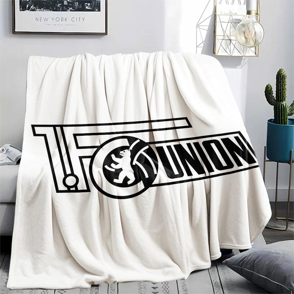 FC Union Berlin Bedruckte Flanelldecke, weicher Überwurf für Schlafzimmer Sofa, waschbar, Fußballfanartikel, tolles Geschenk. 80cm x 120cm