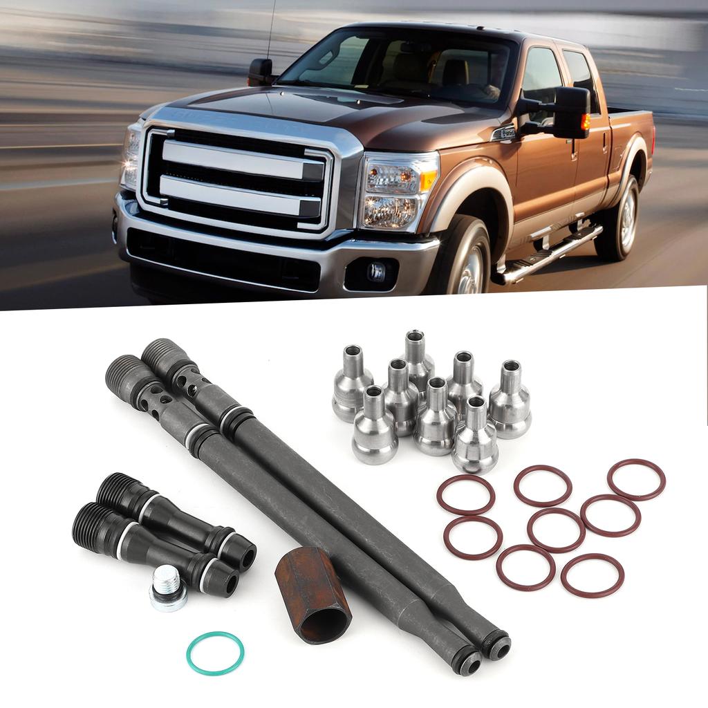 Zestaw naprawczy szyny olejowej wysokiego ciśnienia Zaktualizowane rurki pionowe Korki zaślepiające W302908 Pasuje do Ford E350 450 6.0L