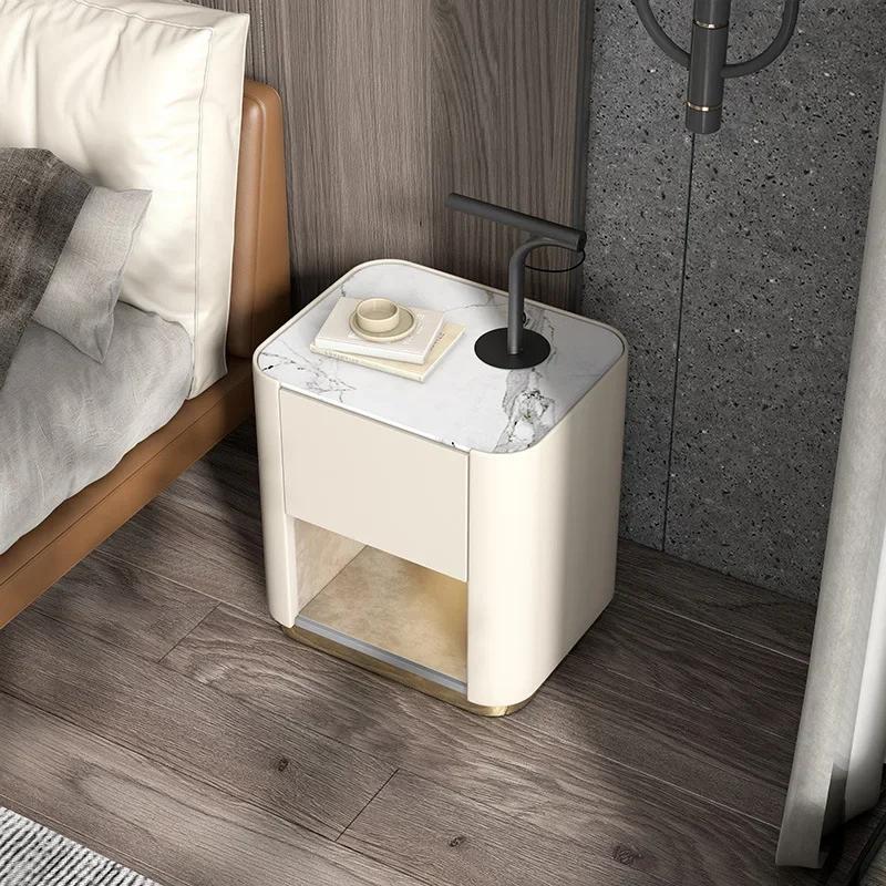 Nordic Solid Wood Bedside Tables Modern Minimalist Bedroom Nightstands Light Luxury Bedside Cabinets Creative Storage Cabinets