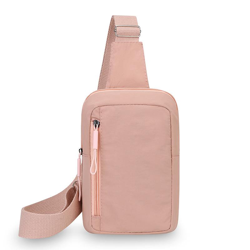 New Solid Simple Sports Chest Bag Women's Crossbody Bag Lightweight and Versatile Shoulder Bag