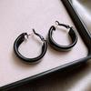 Silver Needle Retro Black Zircon Love Butterfly Earrings Sweet Cool Style Personality Earrings Light Luxury Premium Earrings