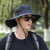 Outdoor Fishing Hat Fisherman Hat, Wide Brim Sun Protection Bucket Lightweight Breathable UV Hiking Blocking Cap for Travel Daily Cycling Wear