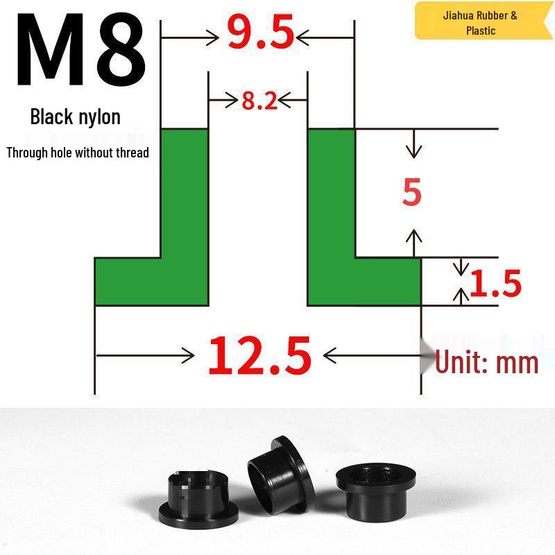 T-förmige Nylon-Dichtungsscheibe M3-M35 Gewinde Isolierabstandshalter