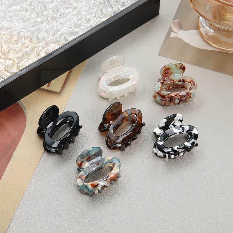 Acetate Small Hairpin, Female High-End Back Of The Head, Semi-Tied Hair Grab Clip, Headgear, Simple Hairpin Hair Accessories