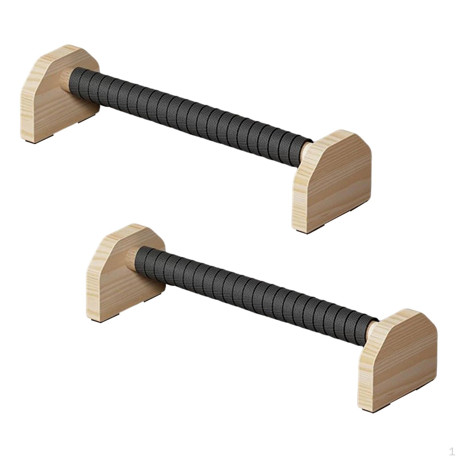 

2 Pack Push Up Bar Set with Stable Structure And Wooden Handles for Men Women Workouts 40cm