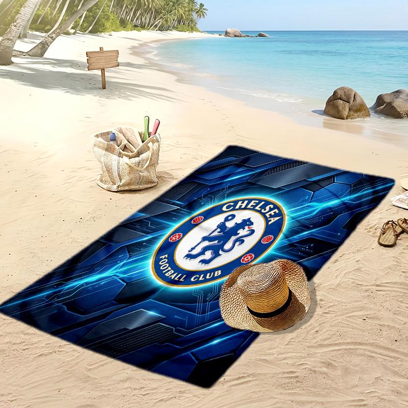 Chelsea FC Printed Beach Towel Quick Dry Soft TowelPortable Large Rectangular Beach Blanket for Travel Swimming Pool