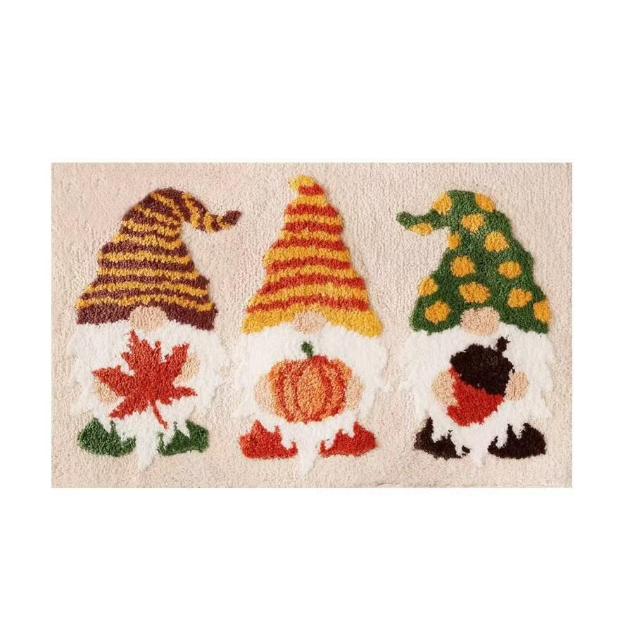 Christmas Cartoon Series Doormat Soft, Warm and Non-Slip Bathroom Mat Bedroom Entrance Rug Bedside Carpet Home Decor