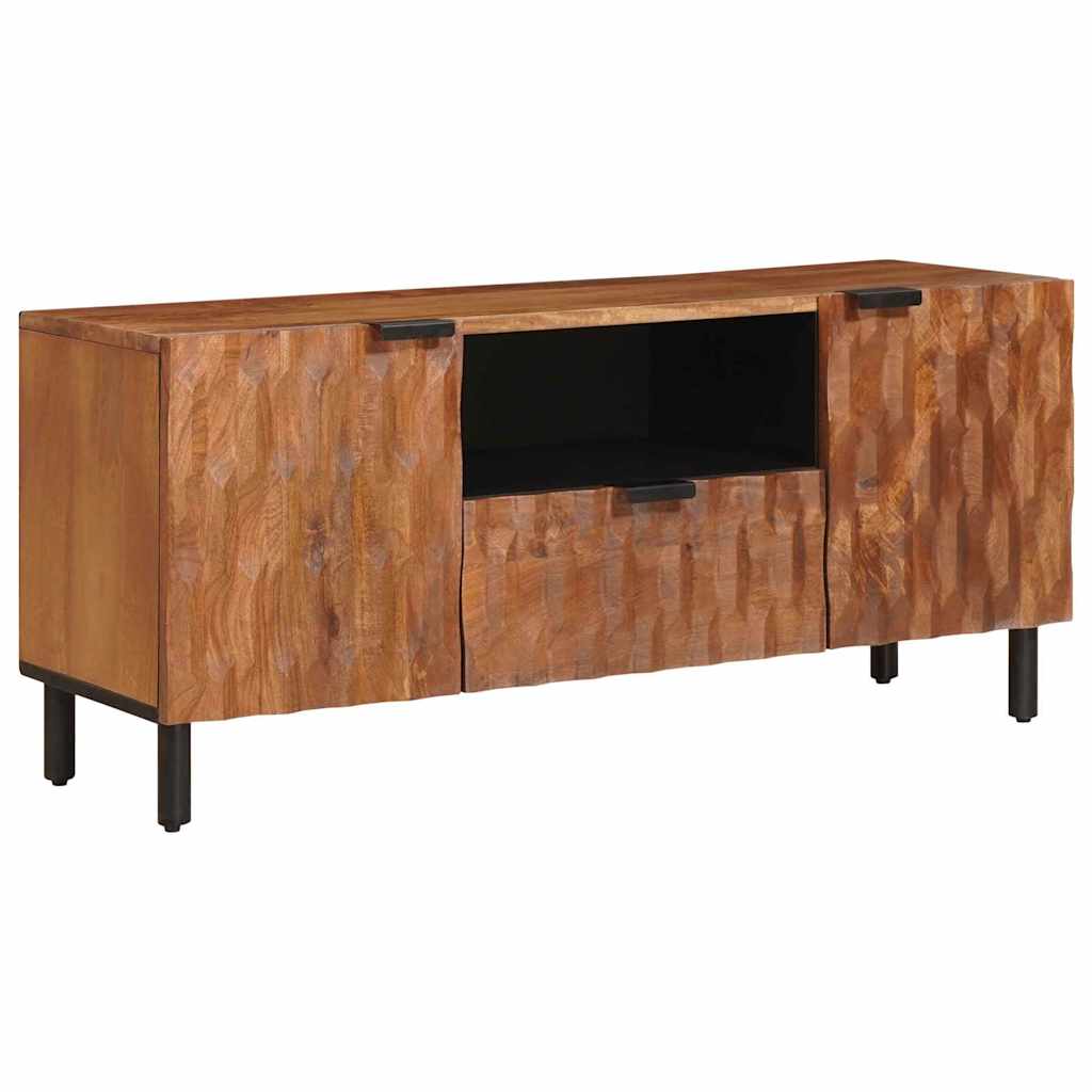TV Cabinet with Door Acacia Brown Surface 105 X 33 X 46 Cm