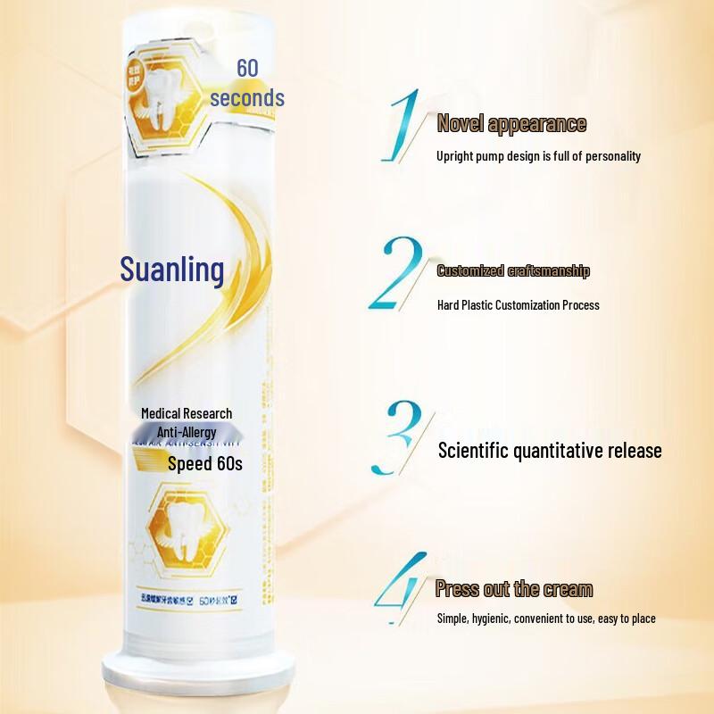 Lengsuanling Instant 60s Anti-Sensitive Pump Toothpaste (2-Pack)