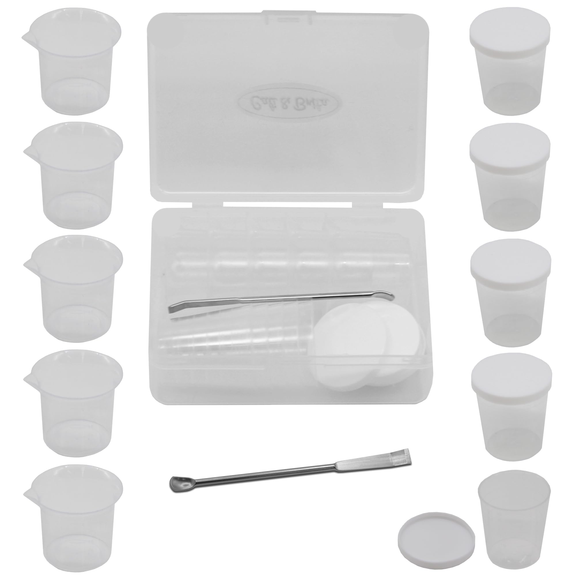 

for Paint Container Five 25ml Five 30ml Measuring Cups with One Stirring and Includes a Dedicated Case Revised Cali&Brita [Perfect Airbrushing!] Set