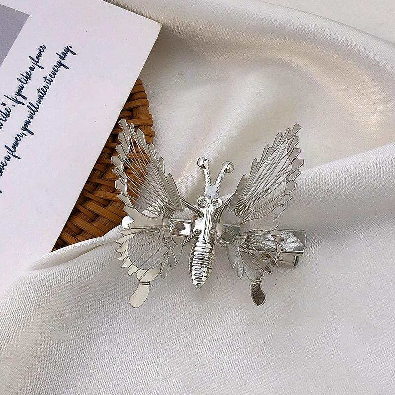 

Новые подвижные заколки-бабочки для волос Женская мода Металлическая полая заколка Боковые заколки-принцессы Аксессуары для волос для девочек