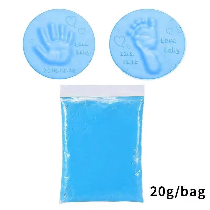 

Baby DIY Hand and Footprint Soft Clay Fluffy Material, Baby Care Hand Print And Foot Print Mud, Handprint Fingerprint синий