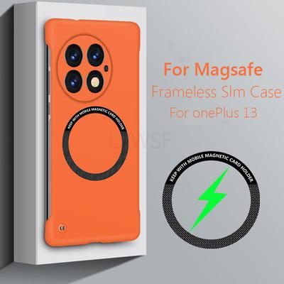 Bezramkowe Magnetyczne Dla Magsafe Slim Case Dla OnePlus 13 One Plus 13 OnePlus13 5G Bezprzewodowe Ładowanie Twardy Tylny Pokrowiec