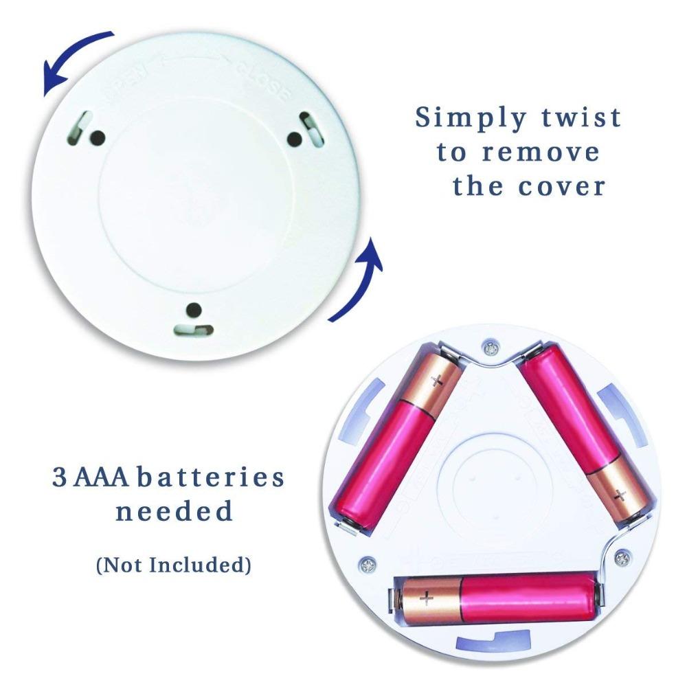 

5 10pcs LED Sensor Night Light PIR Infrared Motion Bulbs Auto On and Off Closet Battery Power For Home Wall Lamp Cabinet