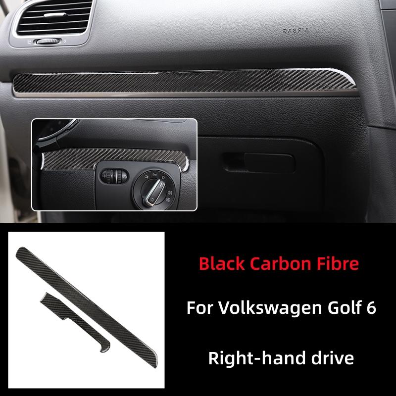 

Для Volkswagen Golf 6 Gti R MK6 2008-2012 вуглецевого волокна центральної консолі приладової панелі захисна кришка накладка наклейка автомобільні аксесуари Black(RHD)