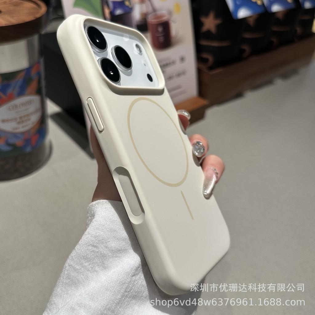 Applicable to iPhone11promax liquid silicone fine ring magnetic mobile phone case Apple 11 solid color all-inclusive protective case