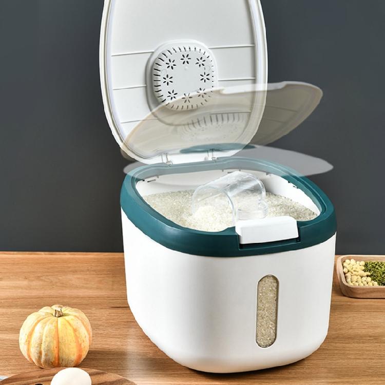 Rice Bucket Storage Box Dispenser Container Grain Jar Kitchen Organizer