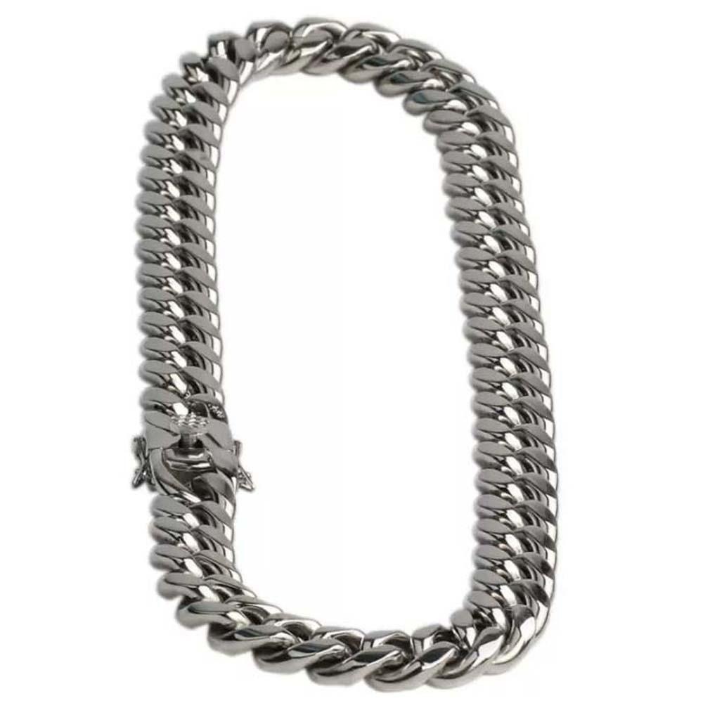 Luxury 10MM Twists Necklace Metal Exaggerated Men Necklace Fashion Silver-plated Neck Chain  Party