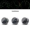 Waterproof Car Dashboard Panel Luminous Clocks + Thermometer + Hygrometer 3 In 1 Kit Motorcycle Bike Boat Mini Watches Ornament