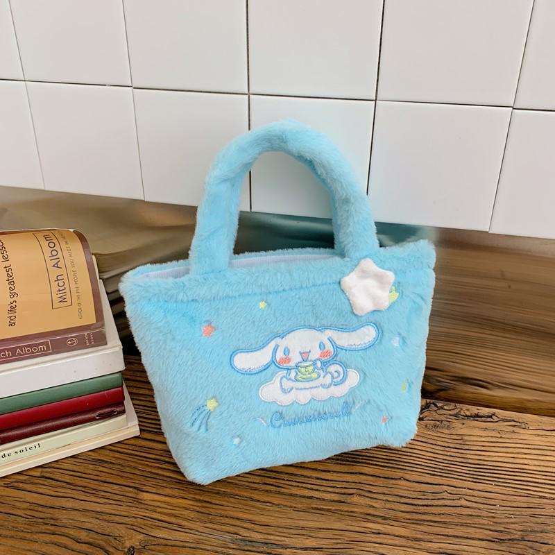 Sanrio Cartoon Plush Handbag Lunch Bag for Kids and Students