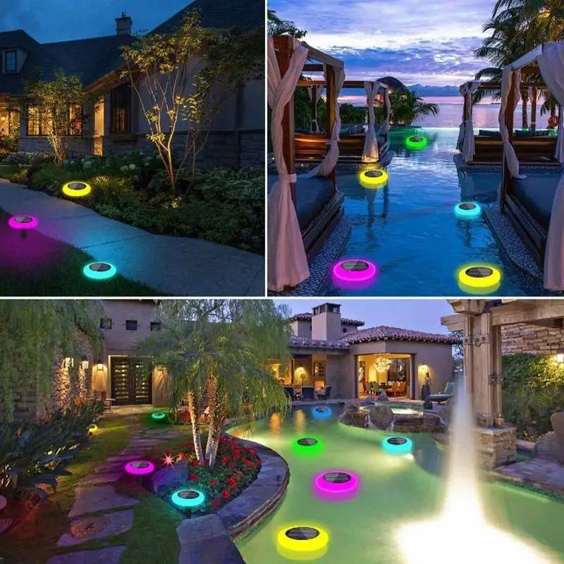 3PCS Solar Outdoor Lights Motion Sensor Solar Wall Light Waterproof Emergency Waterproof For Floating Pool Light Street Garden Porch